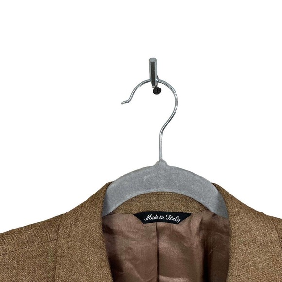 Chiavari Wool Silk Blend Blazer Jacket Sport Coat Men 3 Button Bronze Brown 43R - Picture 3 of 8
